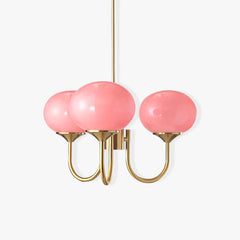 Lollipop - Painted Glass Lampshade Pendant Lighting, White/Pink/Creamy LUMINORLIGHTING