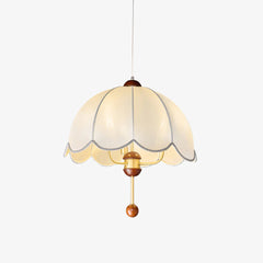 Victoria Retro Pedal Pendant Lamp, Fabric & Wood Decor, 3 Style LUMINORLIGHTING