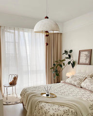 Victoria Retro Pedal Pendant Lamp, Fabric & Wood Decor, 3 Style LUMINORLIGHTING