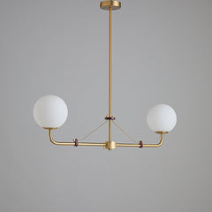 Equalism - Geometric Metal Frame with Frosted Glass Lampshade Pendant Lighting, 2/3/4/6 Head LUMINORLIGHTING