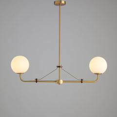 Equalism - Geometric Metal Frame with Frosted Glass Lampshade Pendant Lighting, 2/3/4/6 Head LUMINORLIGHTING