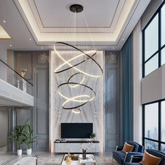 Cassida - Minimalism Circle Shape Chandelier Combo LUMINORLIGHTING