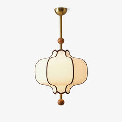 Lucette - New Asian Lantern Shape Fabric Pendant Light LUMINORLIGHTING