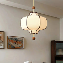 Lucette - New Asian Lantern Shape Fabric Pendant Light LUMINORLIGHTING