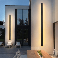 Minimalist - Linear Design LED Outdoor Wall Light For Outdoor, Black, IP67