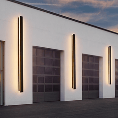 Minimalist - Linear Design LED Outdoor Wall Light For Outdoor, Black, IP67
