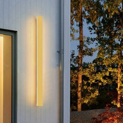 Minimalist - Linear Design LED Outdoor Wall Light For Outdoor, Gold, IP67