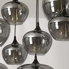 Obscura - Contemporary Style Smoked Glass Pendant Lamp, 5 Style LUMINORLIGHTING