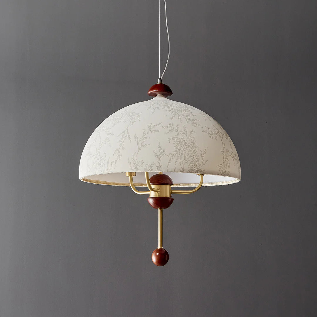 Victoria Retro Pedal Pendant Lamp, Fabric & Wood Decor, 3 Style LUMINORLIGHTING