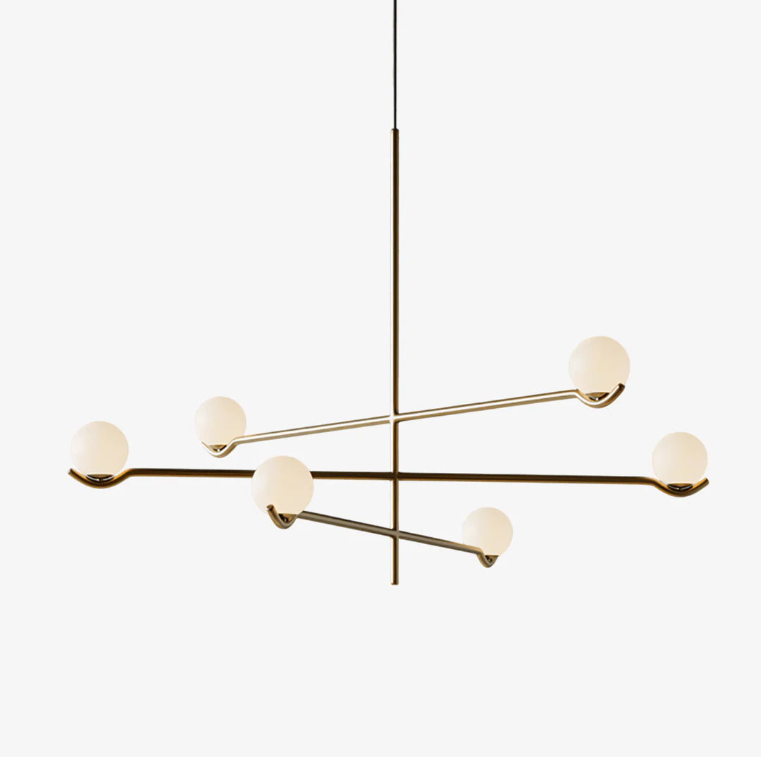 Contemporary Pearl Pendant Lamp, Glass Lampshade w/ Metal Frame, 3 Style LUMINORLIGHTING