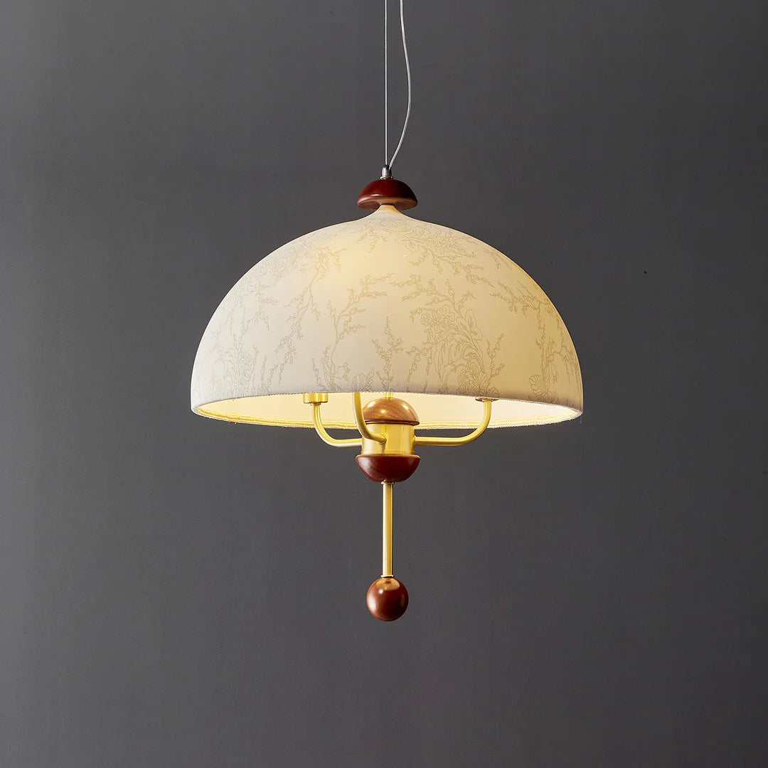 Victoria Retro Pedal Pendant Lamp, Fabric & Wood Decor, 3 Style LUMINORLIGHTING