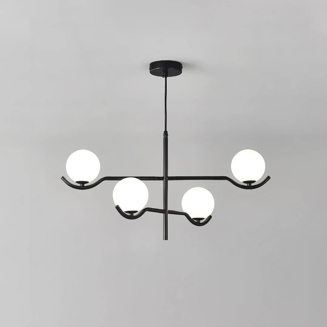 Contemporary Pearl Pendant Lamp, Glass Lampshade w/ Metal Frame, 3 Style LUMINORLIGHTING