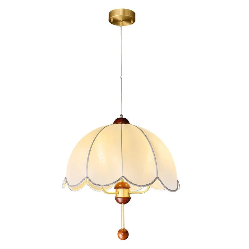 Victoria Retro Pedal Pendant Lamp, Fabric & Wood Decor, 3 Style LUMINORLIGHTING
