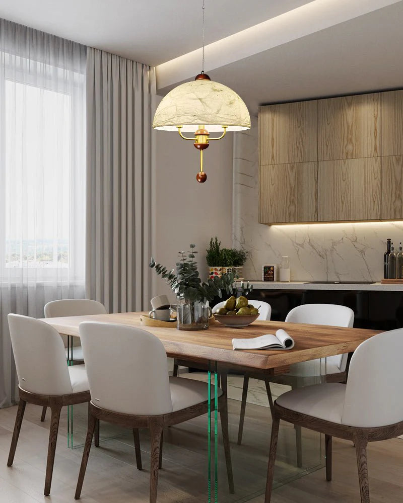 Victoria Retro Pedal Pendant Lamp, Fabric & Wood Decor, 3 Style LUMINORLIGHTING