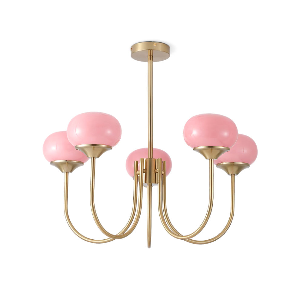 Lollipop - Painted Glass Lampshade Pendant Lighting, White/Pink/Creamy LUMINORLIGHTING