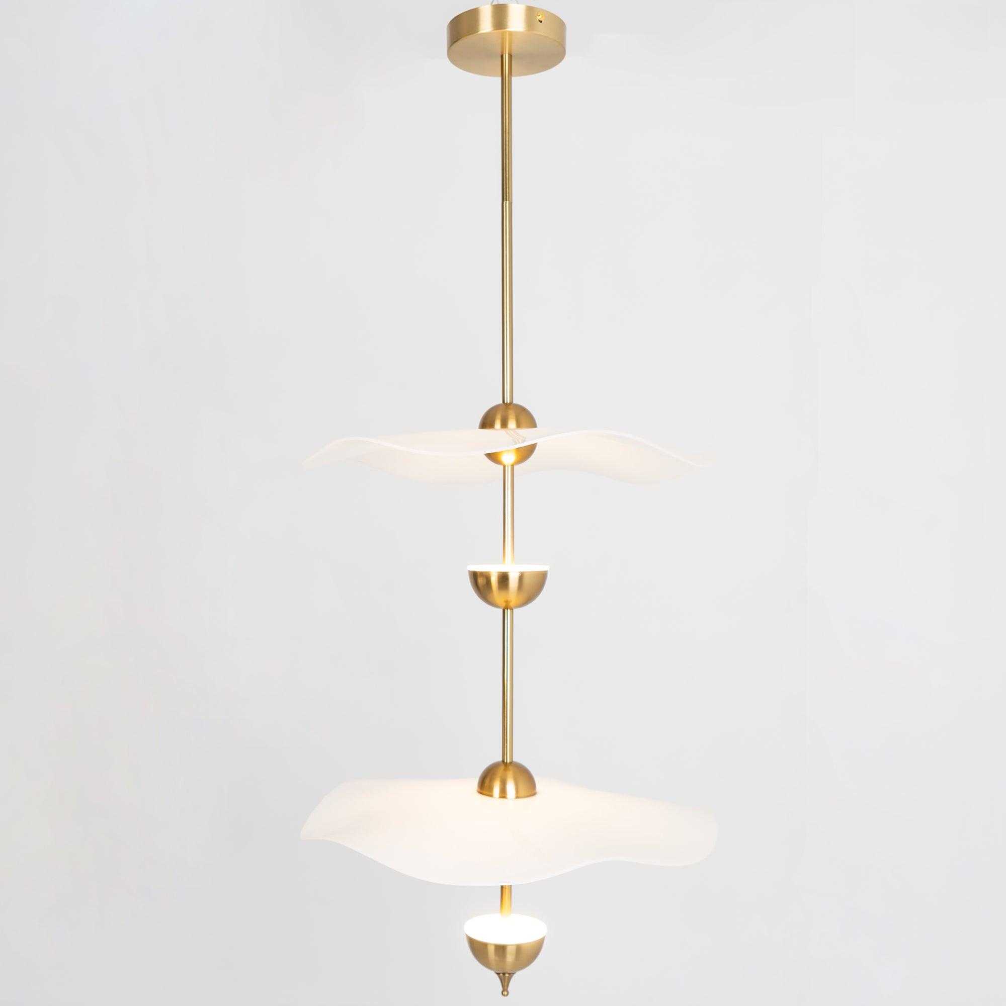 Alaria - Double Layer Floating Petal-Shape Contemporary Pendant Light LUMINORLIGHTING