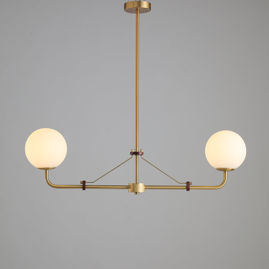 Equalism - Geometric Metal Frame with Frosted Glass Lampshade Pendant Lighting, 2/3/4/6 Head LUMINORLIGHTING
