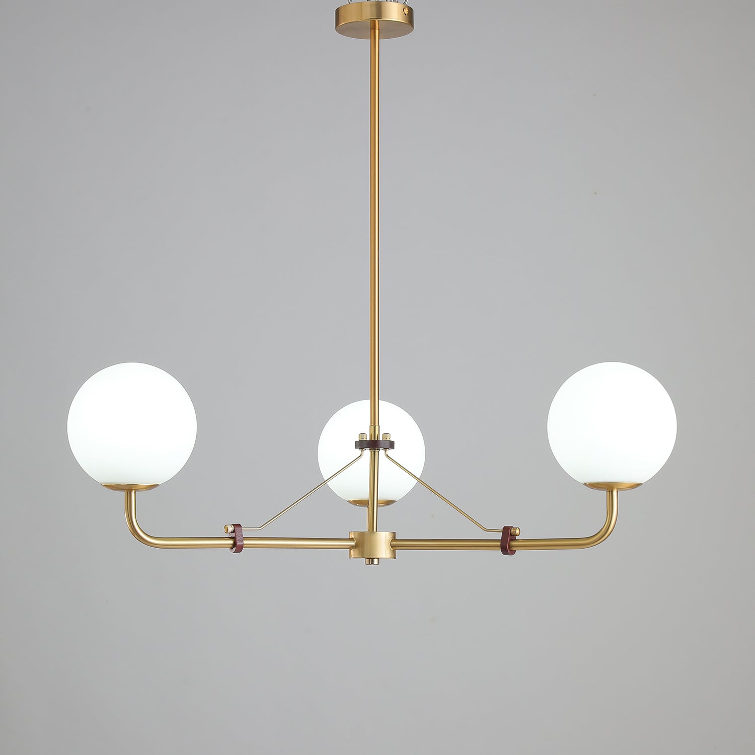 Equalism - Geometric Metal Frame with Frosted Glass Lampshade Pendant Lighting, 2/3/4/6 Head LUMINORLIGHTING