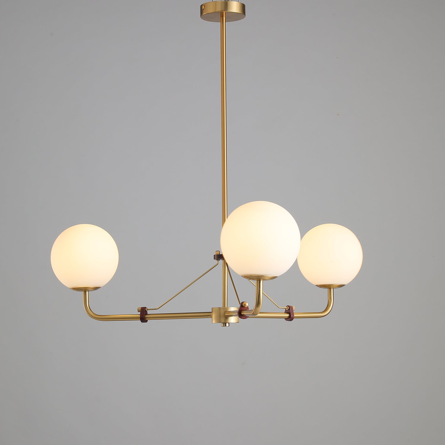 Equalism - Geometric Metal Frame with Frosted Glass Lampshade Pendant Lighting, 2/3/4/6 Head LUMINORLIGHTING