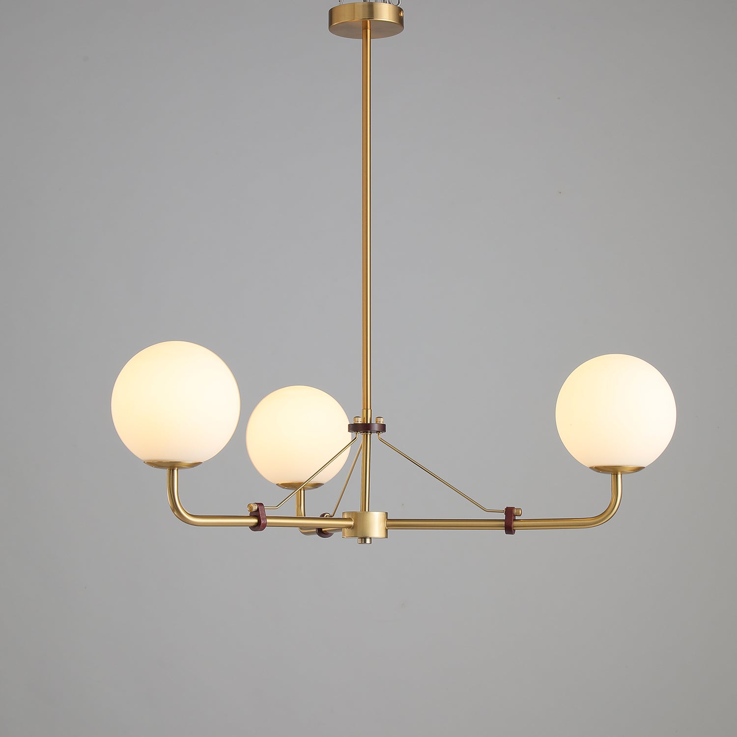 Equalism - Geometric Metal Frame with Frosted Glass Lampshade Pendant Lighting, 2/3/4/6 Head LUMINORLIGHTING