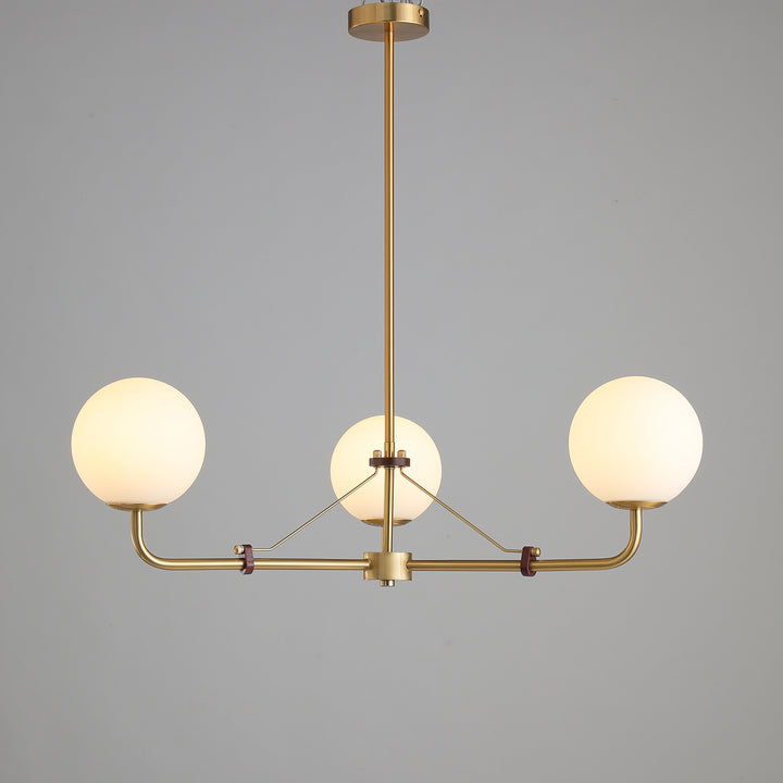 Equalism - Geometric Metal Frame with Frosted Glass Lampshade Pendant Lighting, 2/3/4/6 Head LUMINORLIGHTING