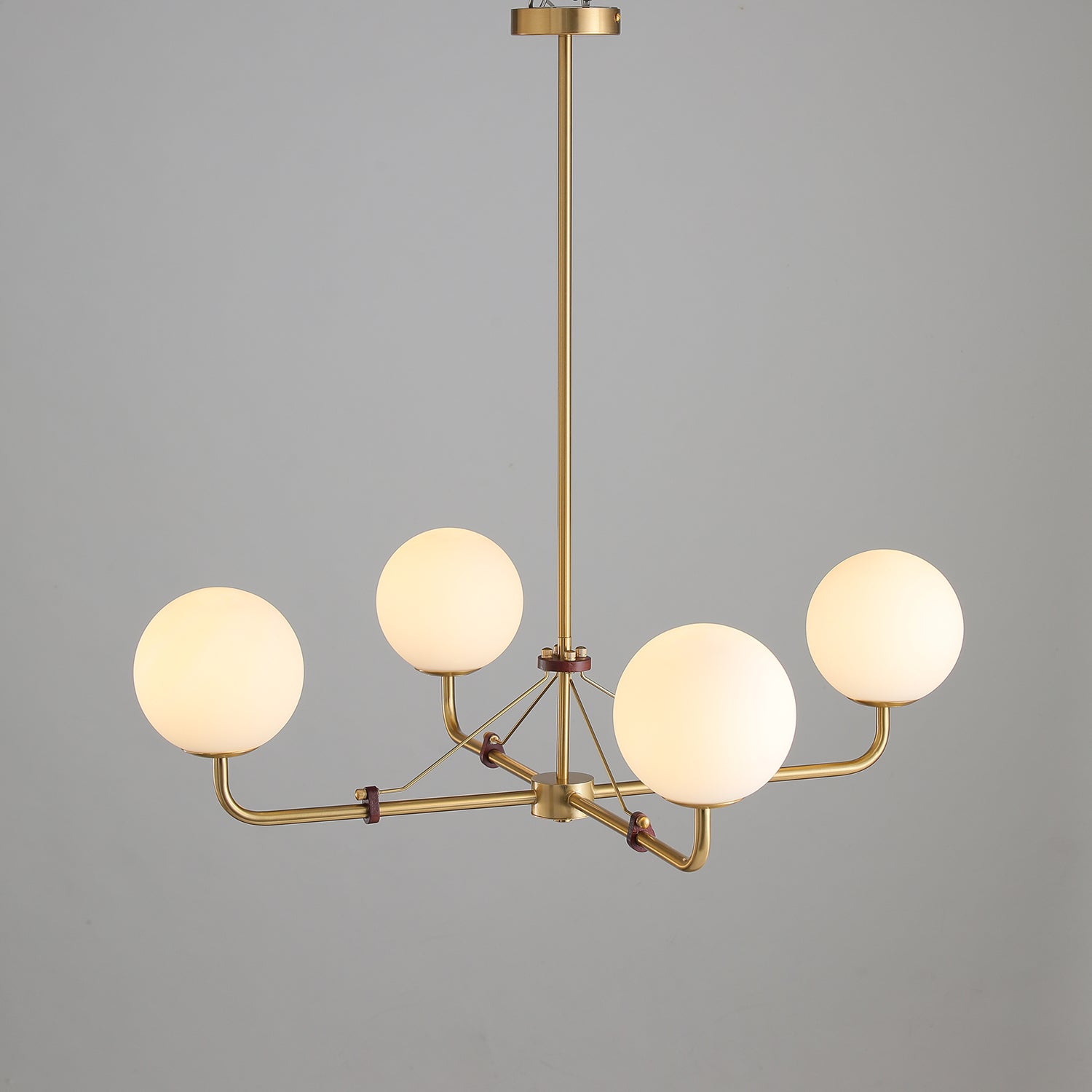 Equalism - Geometric Metal Frame with Frosted Glass Lampshade Pendant Lighting, 2/3/4/6 Head LUMINORLIGHTING