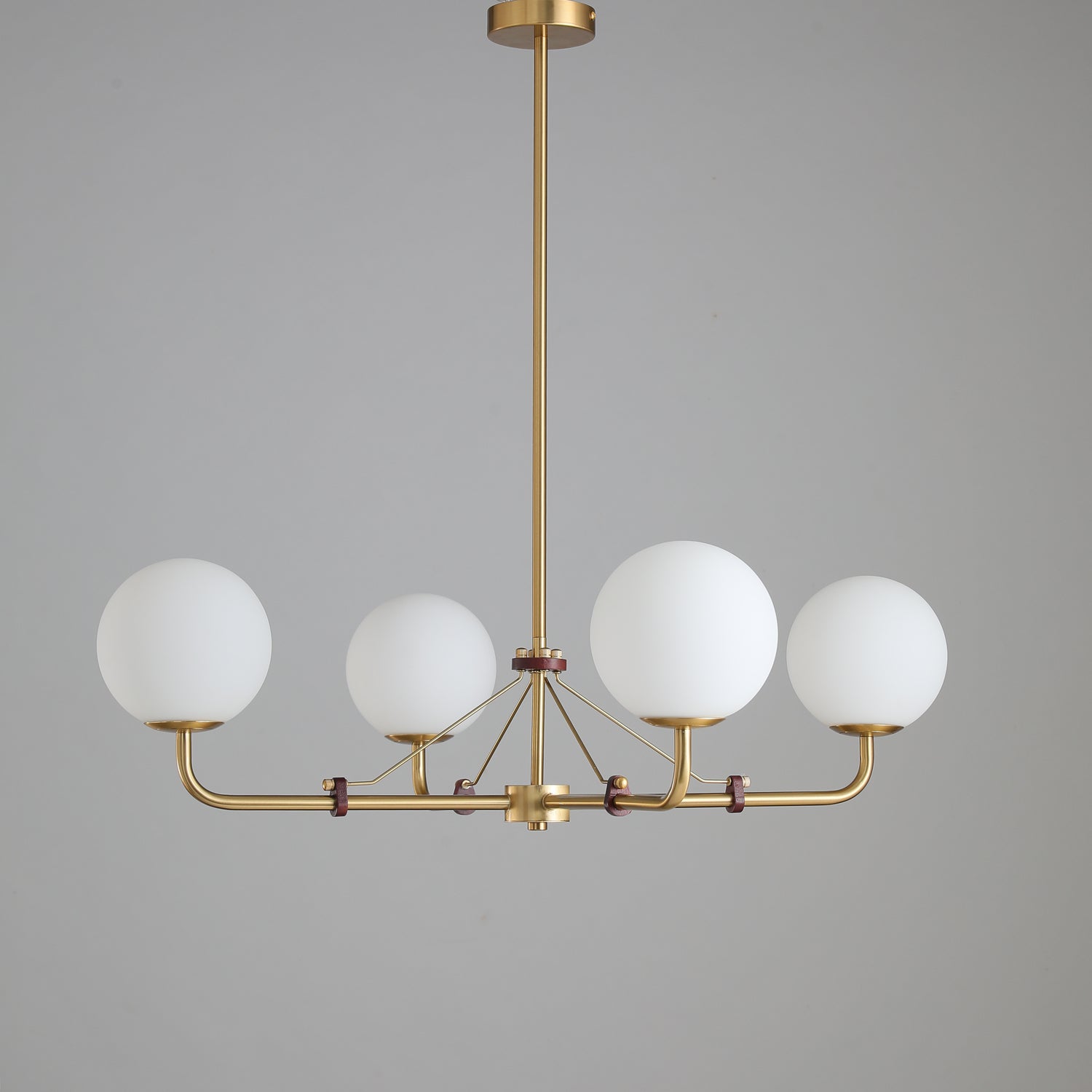 Equalism - Geometric Metal Frame with Frosted Glass Lampshade Pendant Lighting, 2/3/4/6 Head LUMINORLIGHTING
