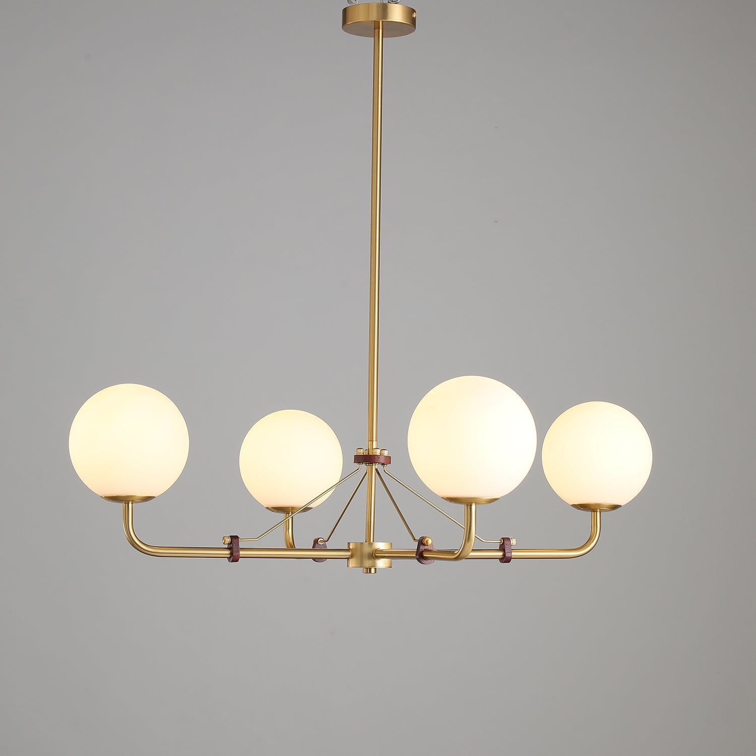 Equalism - Geometric Metal Frame with Frosted Glass Lampshade Pendant Lighting, 2/3/4/6 Head LUMINORLIGHTING