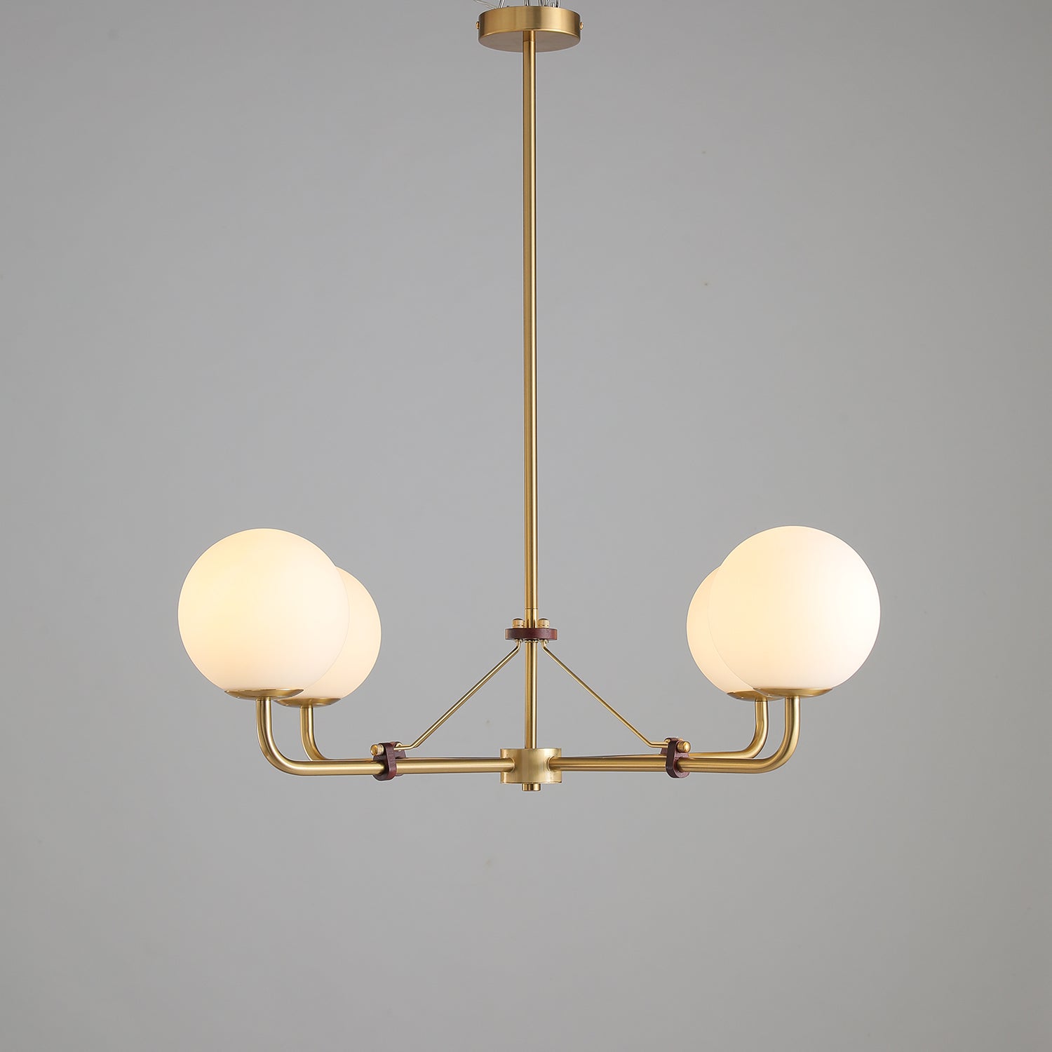 Equalism - Geometric Metal Frame with Frosted Glass Lampshade Pendant Lighting, 2/3/4/6 Head LUMINORLIGHTING