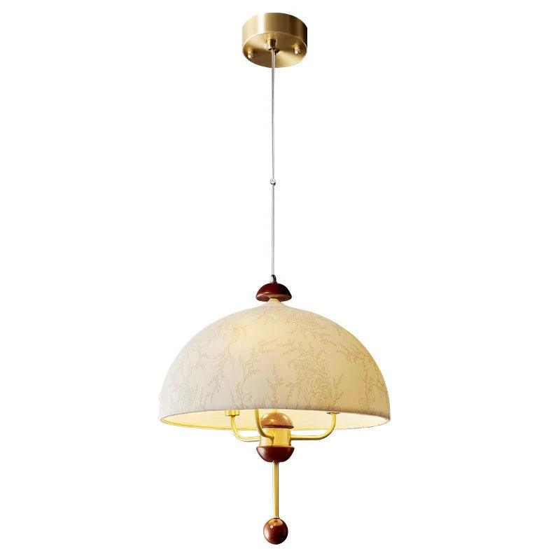 Victoria Retro Pedal Pendant Lamp, Fabric & Wood Decor, 3 Style LUMINORLIGHTING