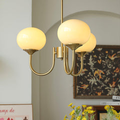 Lollipop - Painted Glass Lampshade Pendant Lighting, White/Pink/Creamy LUMINORLIGHTING