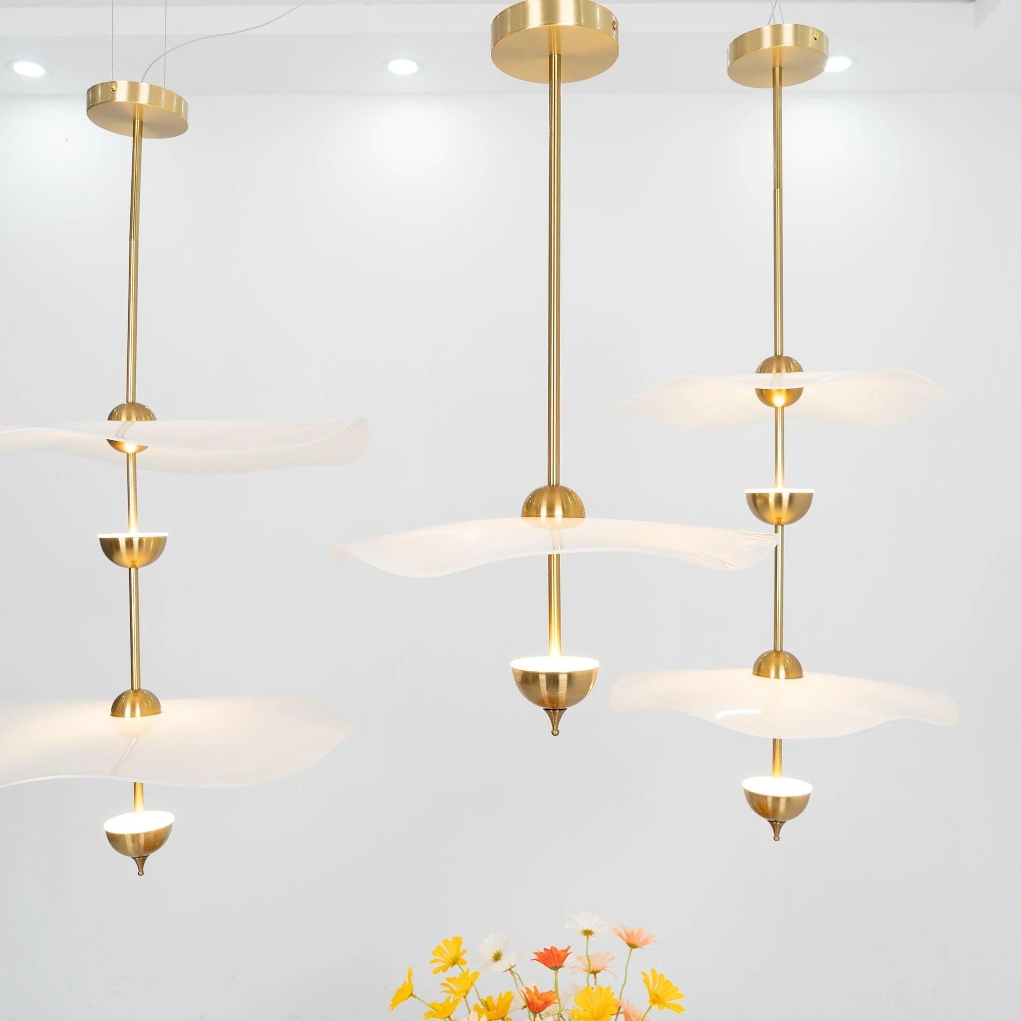 Alaria - Double Layer Floating Petal-Shape Contemporary Pendant Light LUMINORLIGHTING