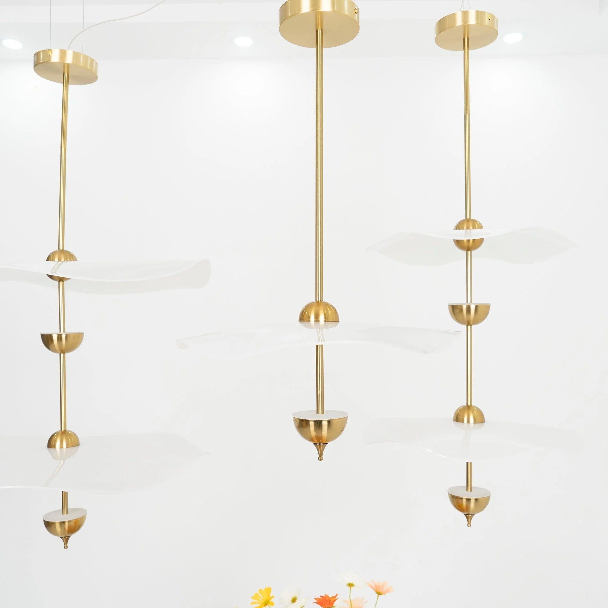 Alaria - Double Layer Floating Petal-Shape Contemporary Pendant Light LUMINORLIGHTING