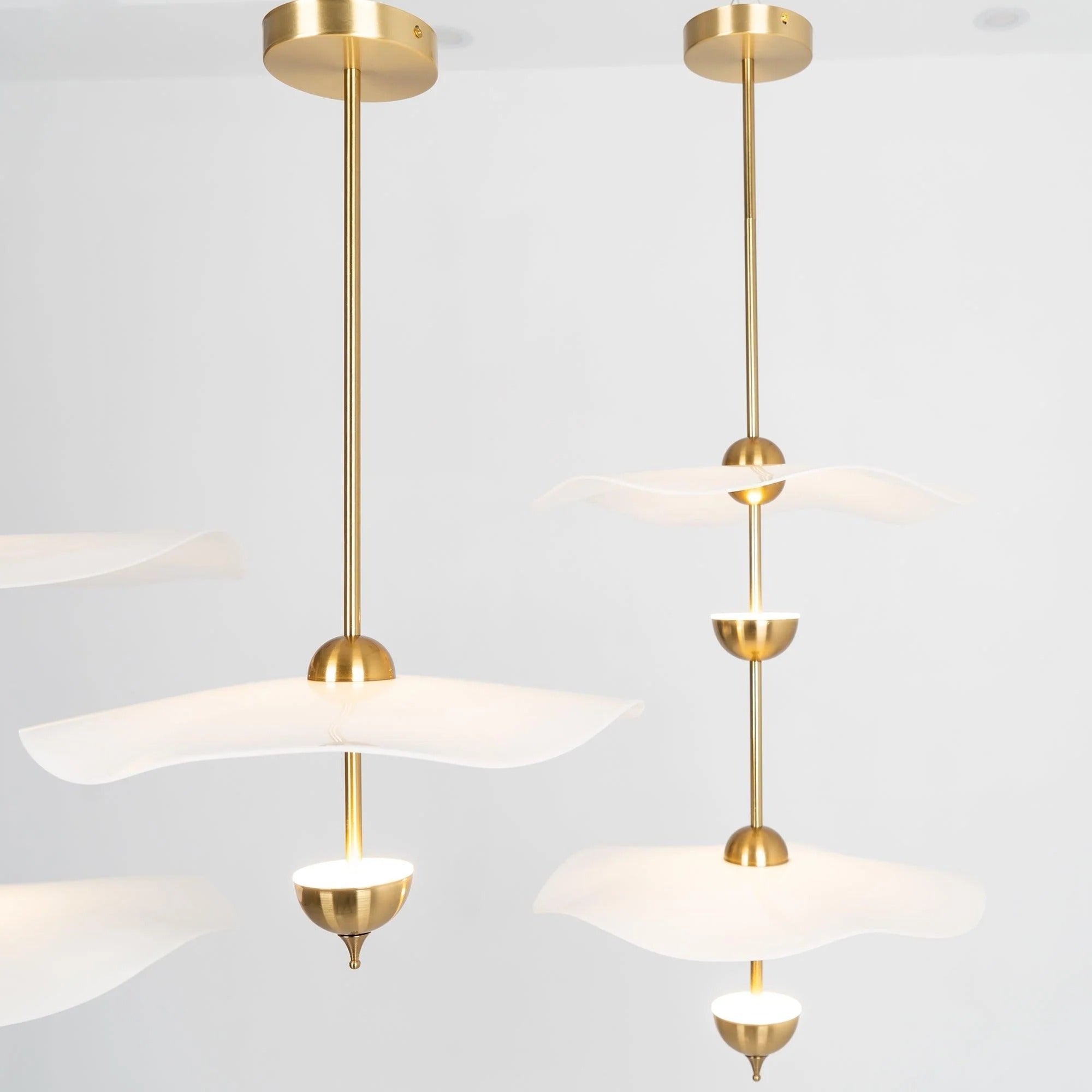 Alaria - Double Layer Floating Petal-Shape Contemporary Pendant Light LUMINORLIGHTING