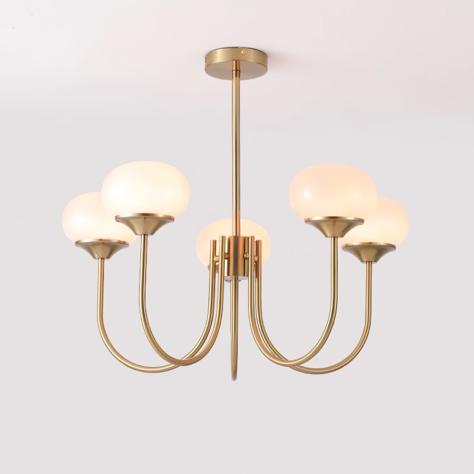 Lollipop - Painted Glass Lampshade Pendant Lighting, White/Pink/Creamy LUMINORLIGHTING