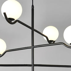 Contemporary Pearl Pendant Lamp, Glass Lampshade w/ Metal Frame, 3 Style LUMINORLIGHTING