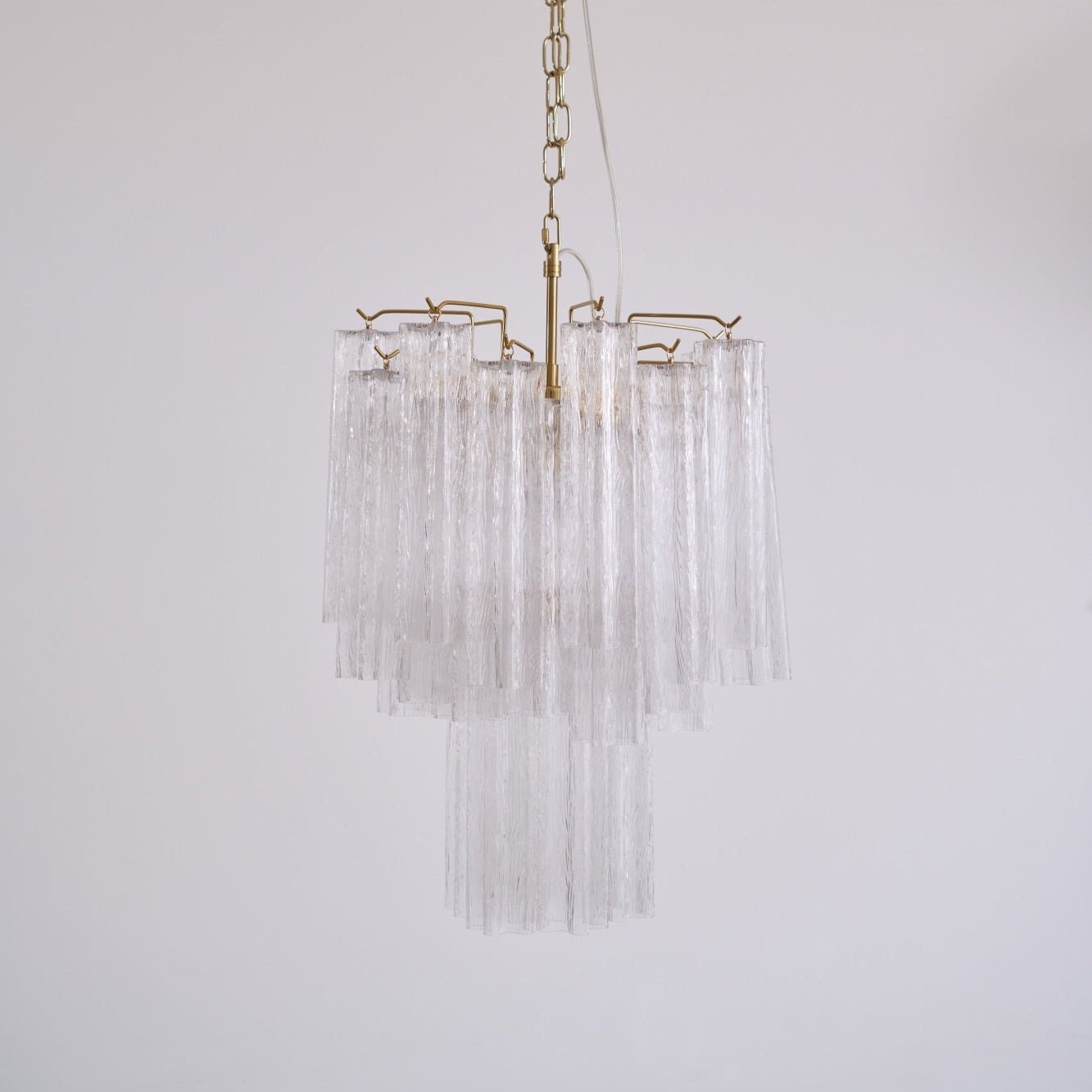 Venus - Waterfall Inspired Foggy Glass Round Chandelier LUMINORLIGHTING
