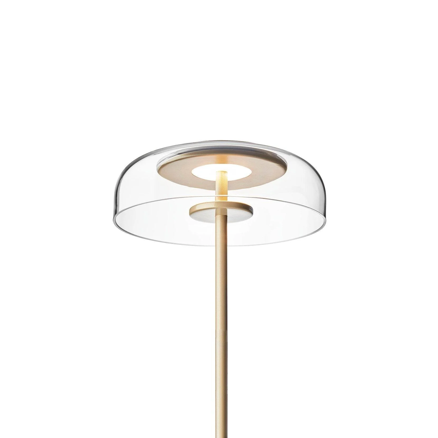 Calvessa - Glass & Metal Table Lamp, Brass/Black LUMINORLIGHTING