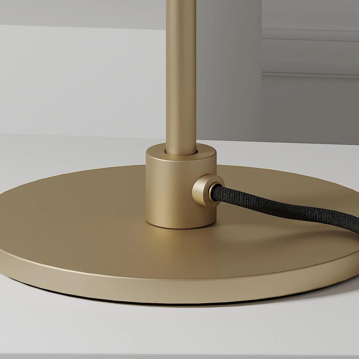 Calvessa - Glass & Metal Table Lamp, Brass/Black LUMINORLIGHTING