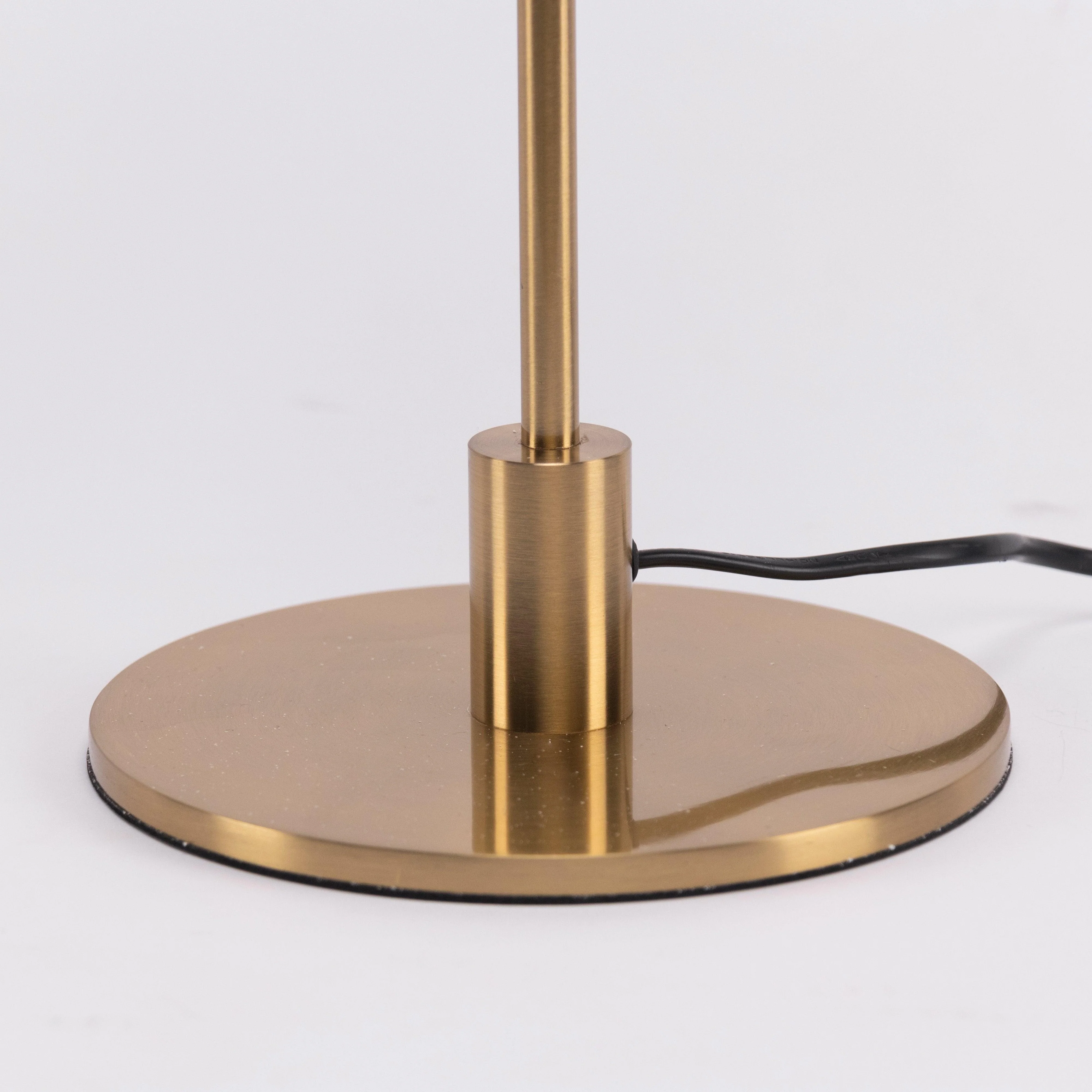 Calvessa - Glass & Metal Table Lamp, Brass/Black LUMINORLIGHTING