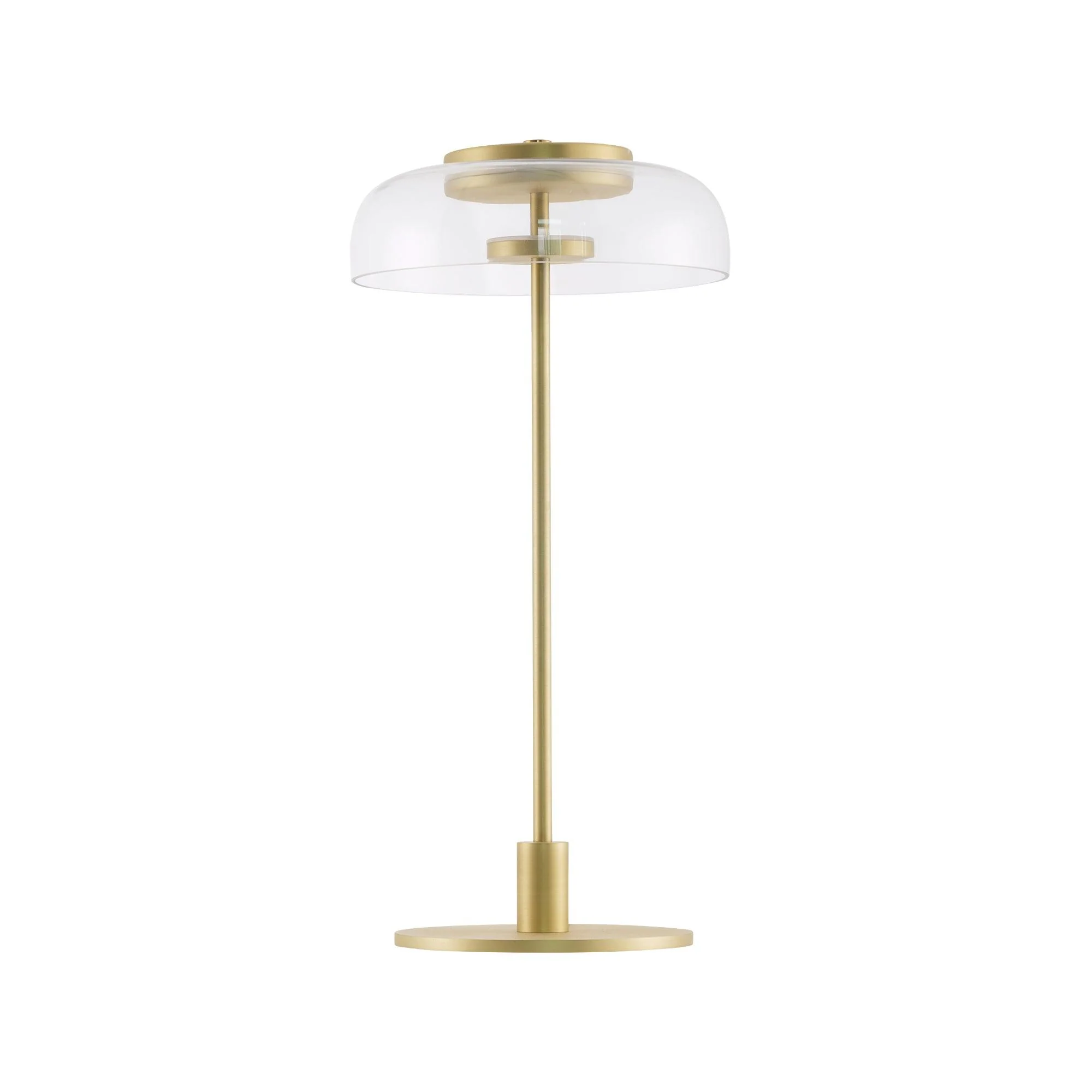 Calvessa - Glass & Metal Table Lamp, Brass/Black LUMINORLIGHTING