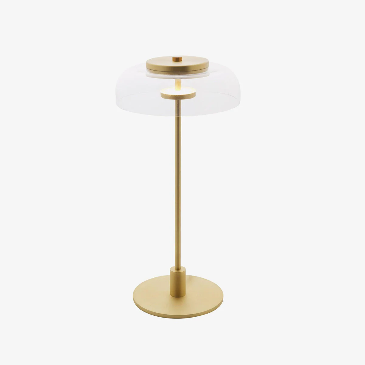 Calvessa - Glass & Metal Table Lamp, Brass/Black LUMINORLIGHTING