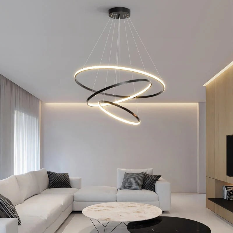Cassida - Minimalism Circle Shape Chandelier Combo LUMINORLIGHTING