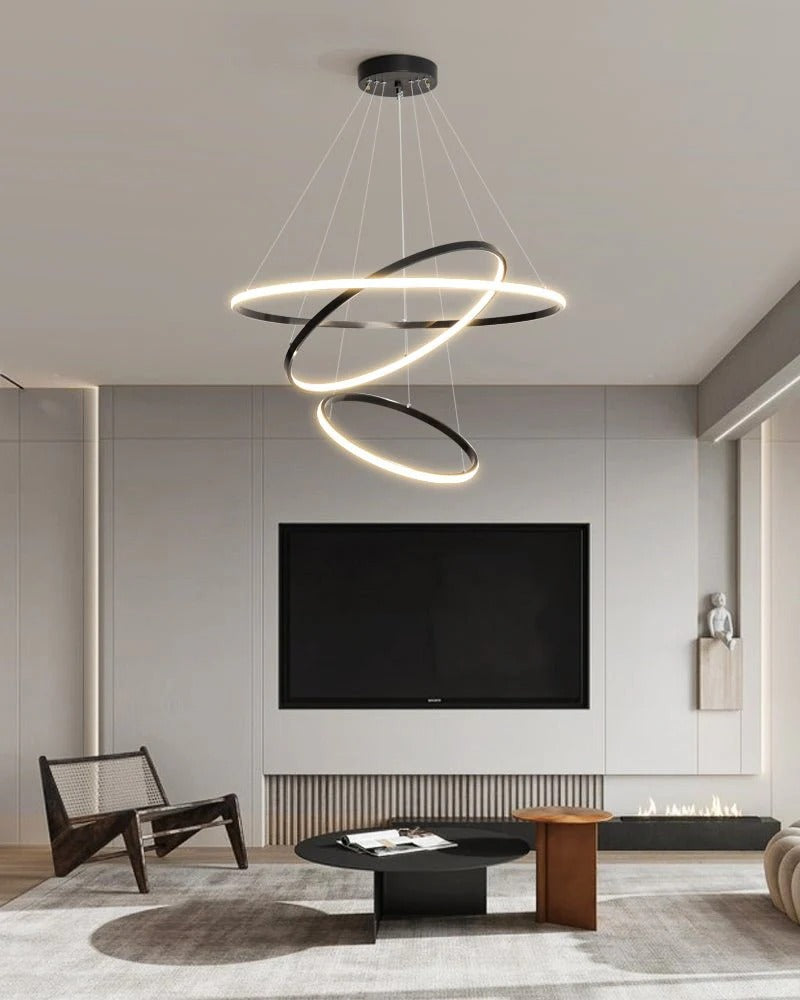 Cassida - Minimalism Circle Shape Chandelier Combo LUMINORLIGHTING