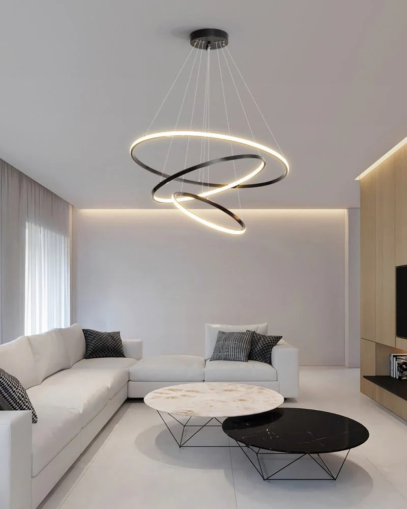 Cassida - Minimalism Circle Shape Chandelier Combo LUMINORLIGHTING