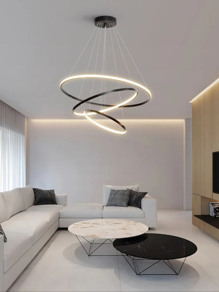 Cassida - Minimalism Circle Shape Chandelier Combo LUMINORLIGHTING