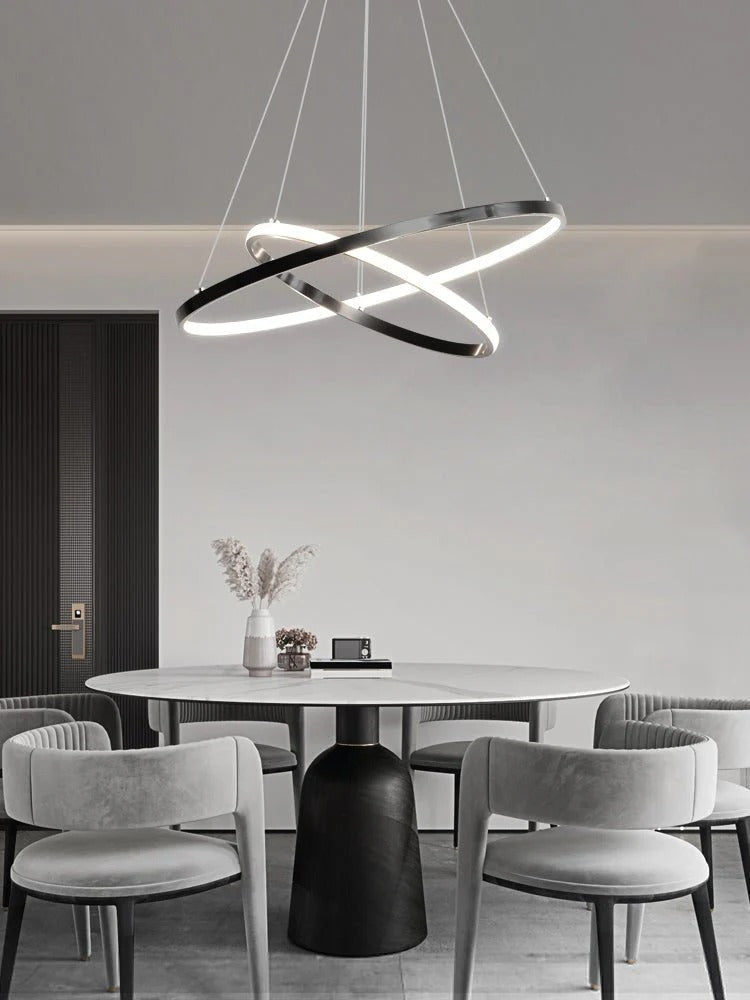Cassida - Minimalism Circle Shape Chandelier Combo LUMINORLIGHTING