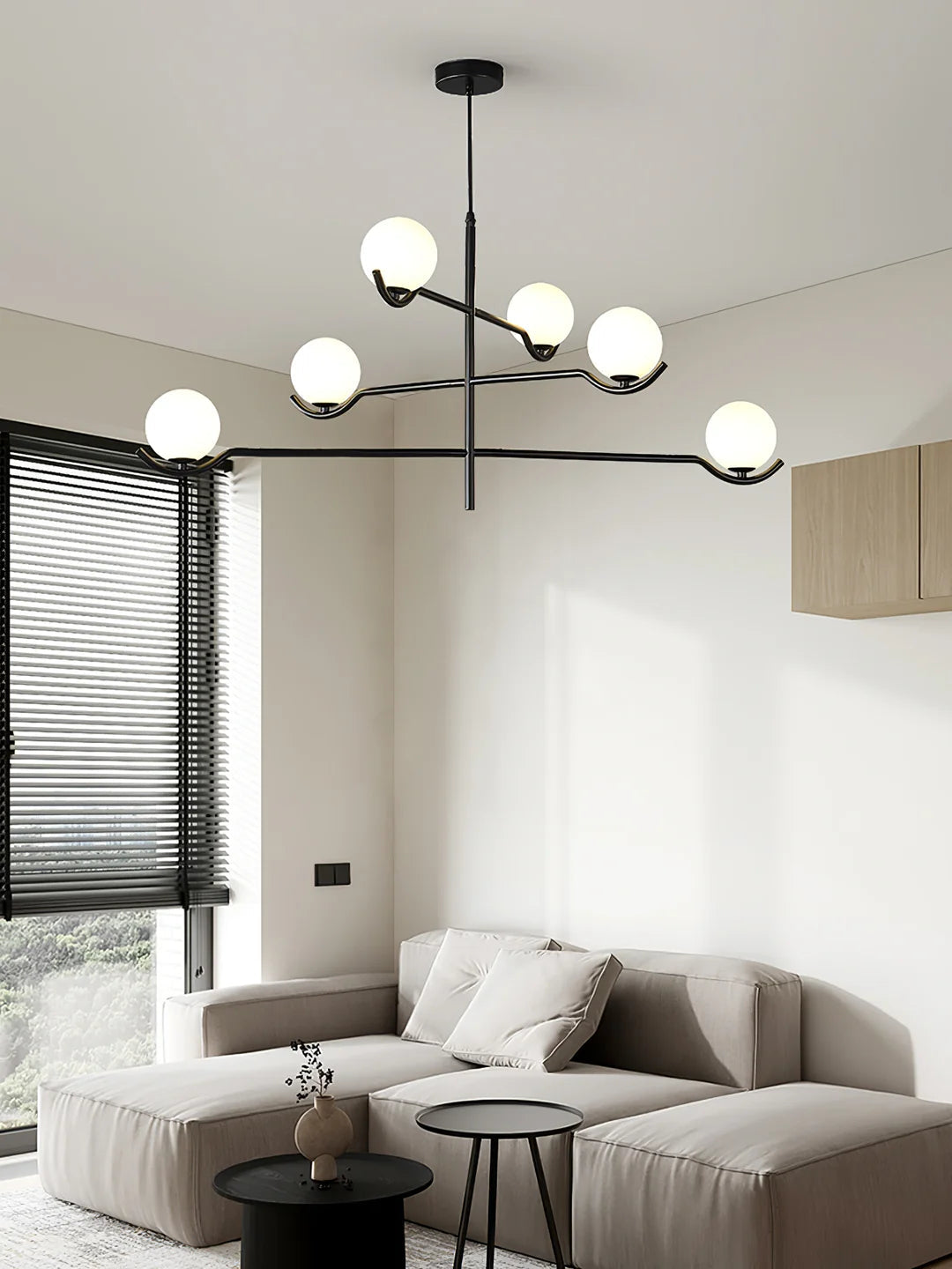 Contemporary Pearl Pendant Lamp, Glass Lampshade w/ Metal Frame, 3 Style LUMINORLIGHTING