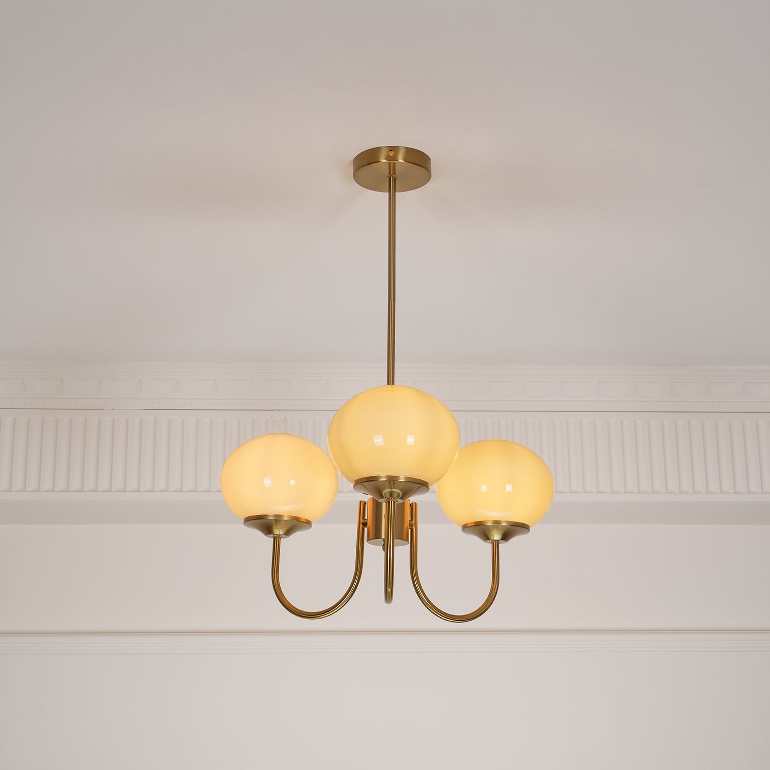 Lollipop - Painted Glass Lampshade Pendant Lighting, White/Pink/Creamy LUMINORLIGHTING