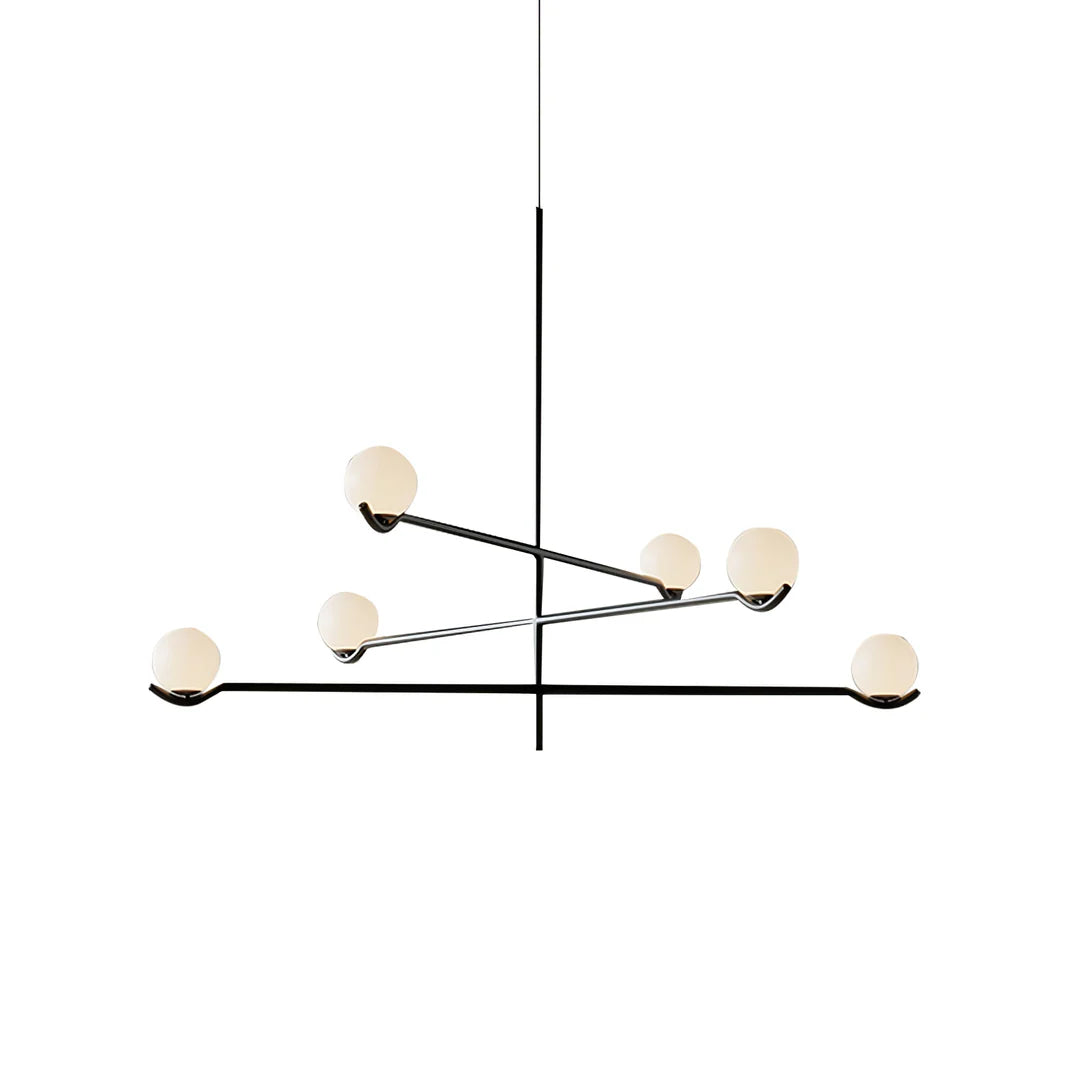 Contemporary Pearl Pendant Lamp, Glass Lampshade w/ Metal Frame, 3 Style LUMINORLIGHTING